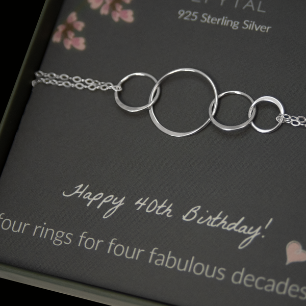 josie four ring bracelet • happy 40th birthday