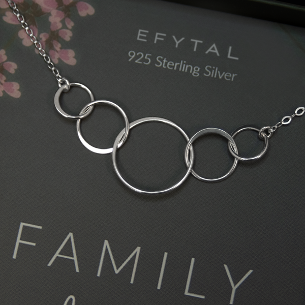 josie five ring necklace • family