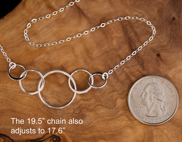 josie five ring necklace • friendship for eternity