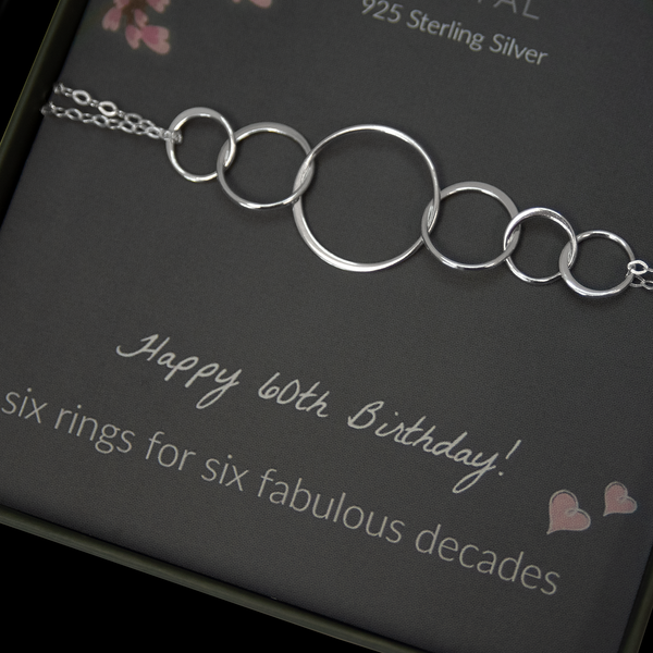 josie six ring bracelet • happy 60th birthday