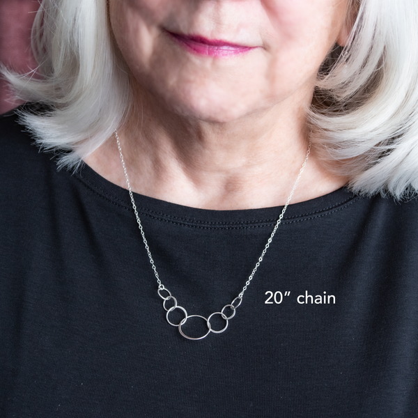 josie seven ring necklace • happy 70th birthday