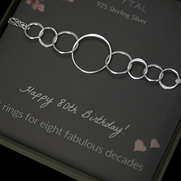 josie eight ring bracelet • happy 80th birthday