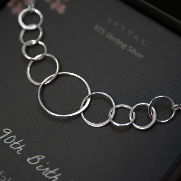 josie nine ring necklace • happy 90th birthday