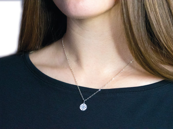 journey compass necklace, silver or gold • i would be lost without you