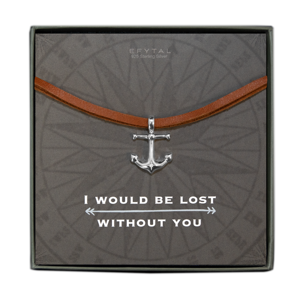 kai anchor pendant necklace • i would be lost without you