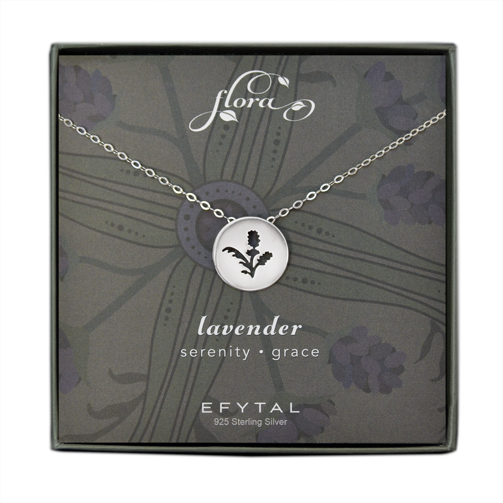 lavender flora necklace serenity grace EFYTAL Jewelry