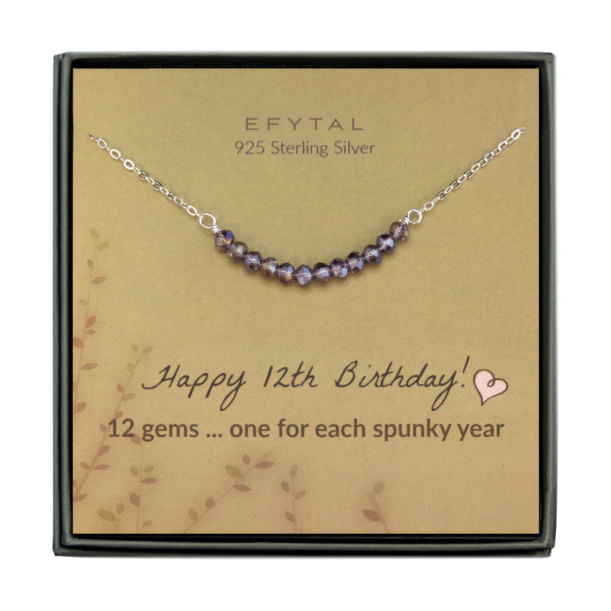  EFYTAL 12 Year Old Girl Gifts, 12 Beads Sterling Silver  Necklace, Gifts for 12 Year Old Girl, 12 Year Old Girl Gift Ideas, Birthday  Gifts for 12 Year Old Girls, Cool