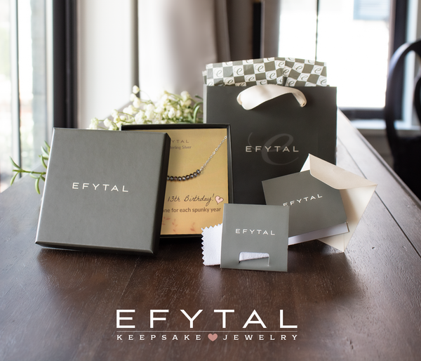 lia 13 bead necklace • happy 13th birthday