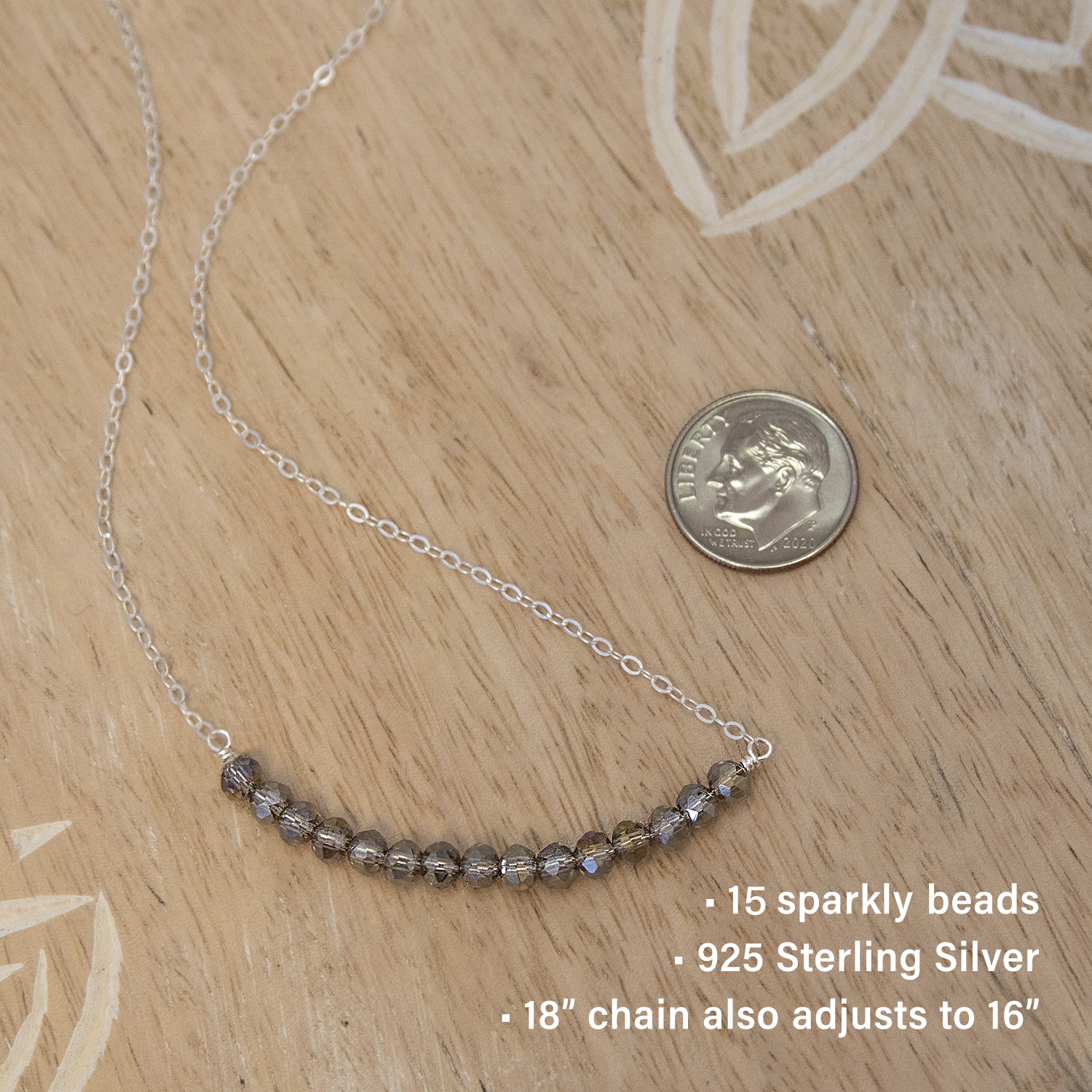 Sweet 15th Birthday Gifts for Girls Gift for Daughter Sterling Silver 15  Beads Necklace for Girl Gift 15 Beads for 15 Years Old Girl 