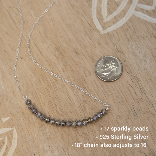 lia 17 bead necklace • happy 17th birthday