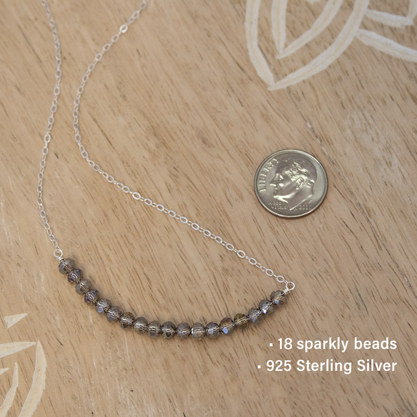 lia 18 bead necklace • happy 18th birthday