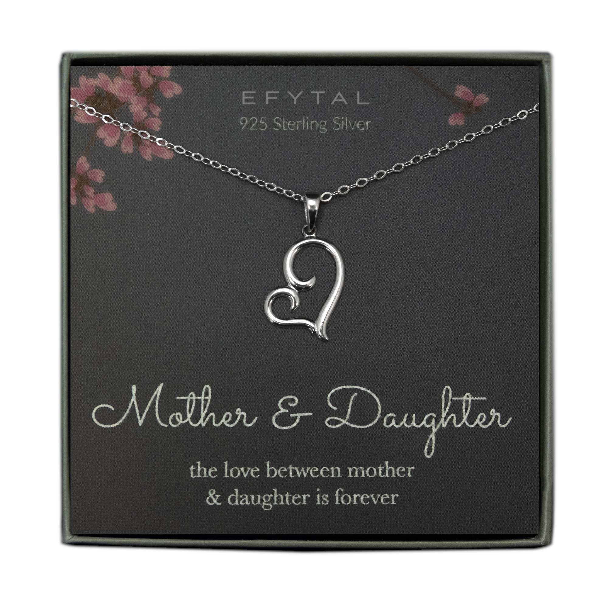 Efytal mother daughter necklace hotsell
