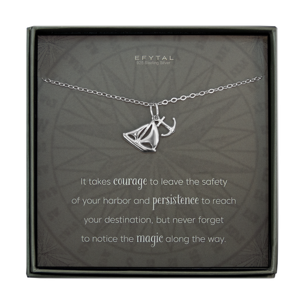 mara sailboat & anchor necklace • magic along the way