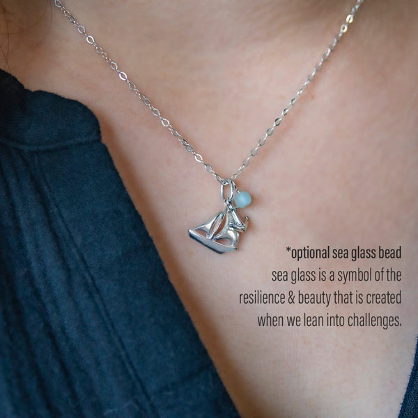 upgrade your necklace with a birthstone or sea glass charm