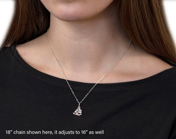 the chain is adjustable from 18" to 16", this versatility works for most women and girls, but we will be happy to make adjustments if you need a different length.