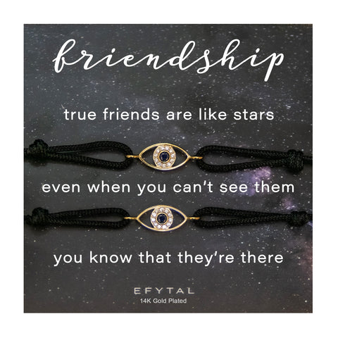 mina evil eye bracelet set • true friends