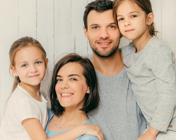 josie three ring necklace, silver or gold • mother & daughters