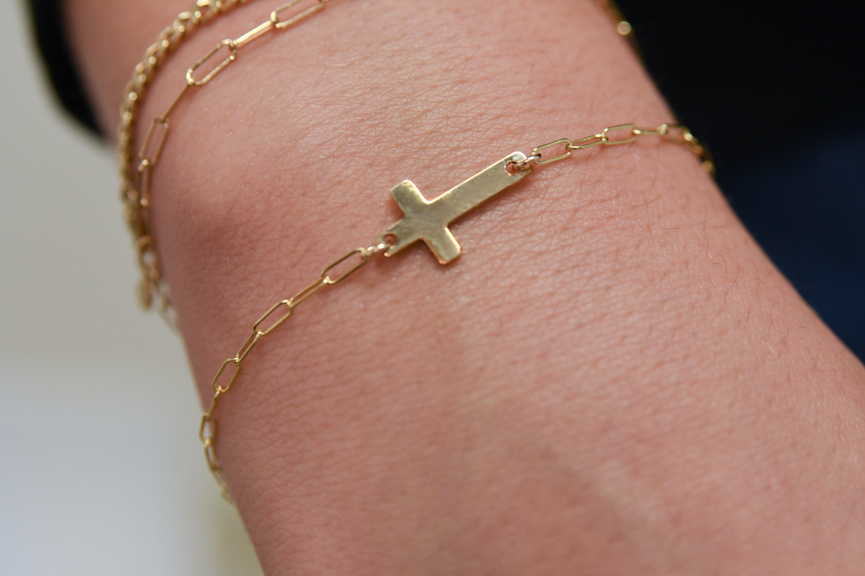 Amazon.com: Tewiky Cross Bracelet for Women, 14k Gold Cubic Zirconia Cross  Bracelets Simple Gold Charm Adjustable Bracelets Dainty Cute Sideway Cross  Jewelry Confirmation Gifts for girls: Clothing, Shoes & Jewelry