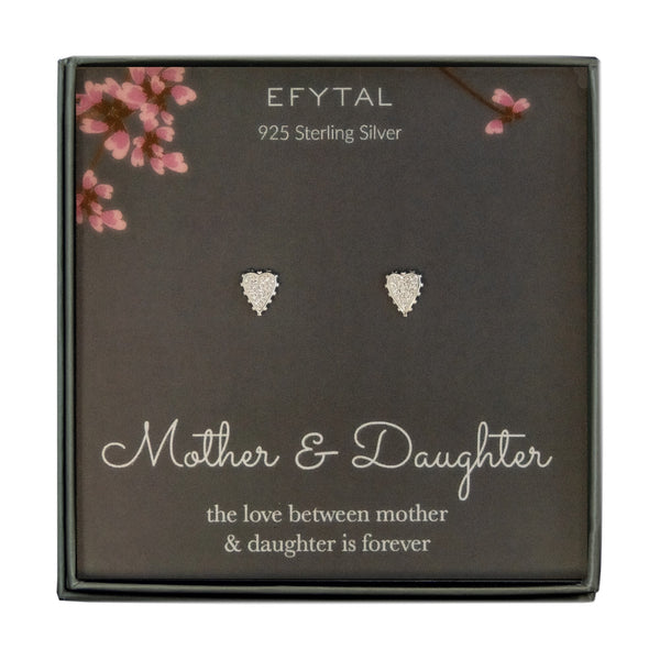 phyllis cz heart earrings • mother & daughter