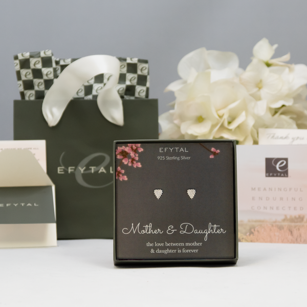 phyllis cz heart earrings • mother & daughter