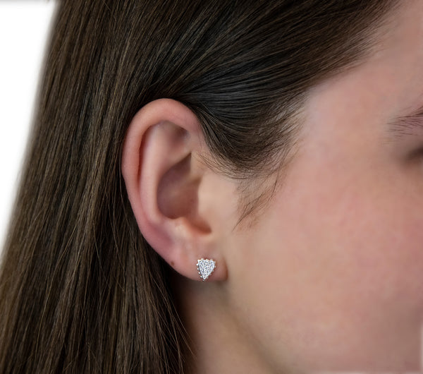 phyllis cz heart earrings • valentine, my little princess