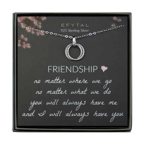 priscilla connected ring necklace • friendship, no matter where