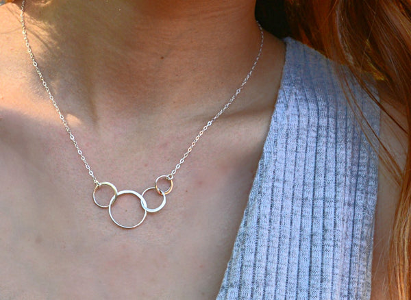 josie four ring necklace • family