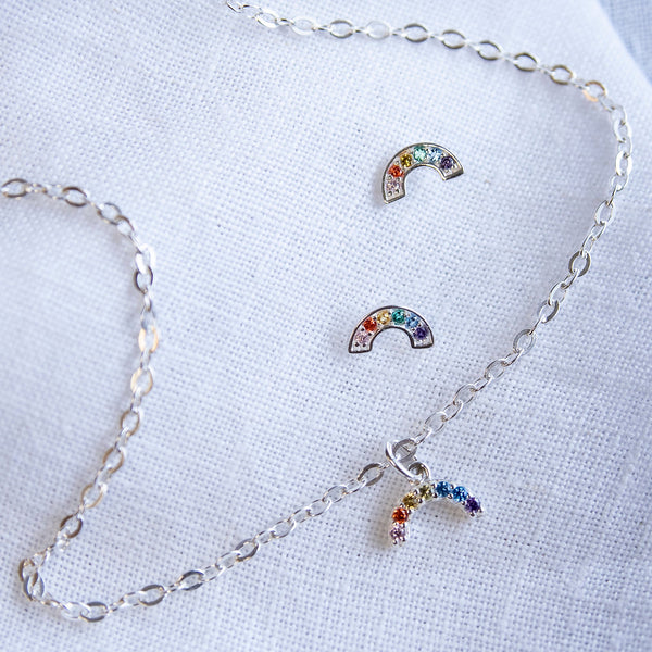rainbow sparkle necklace • happy 12th birthday