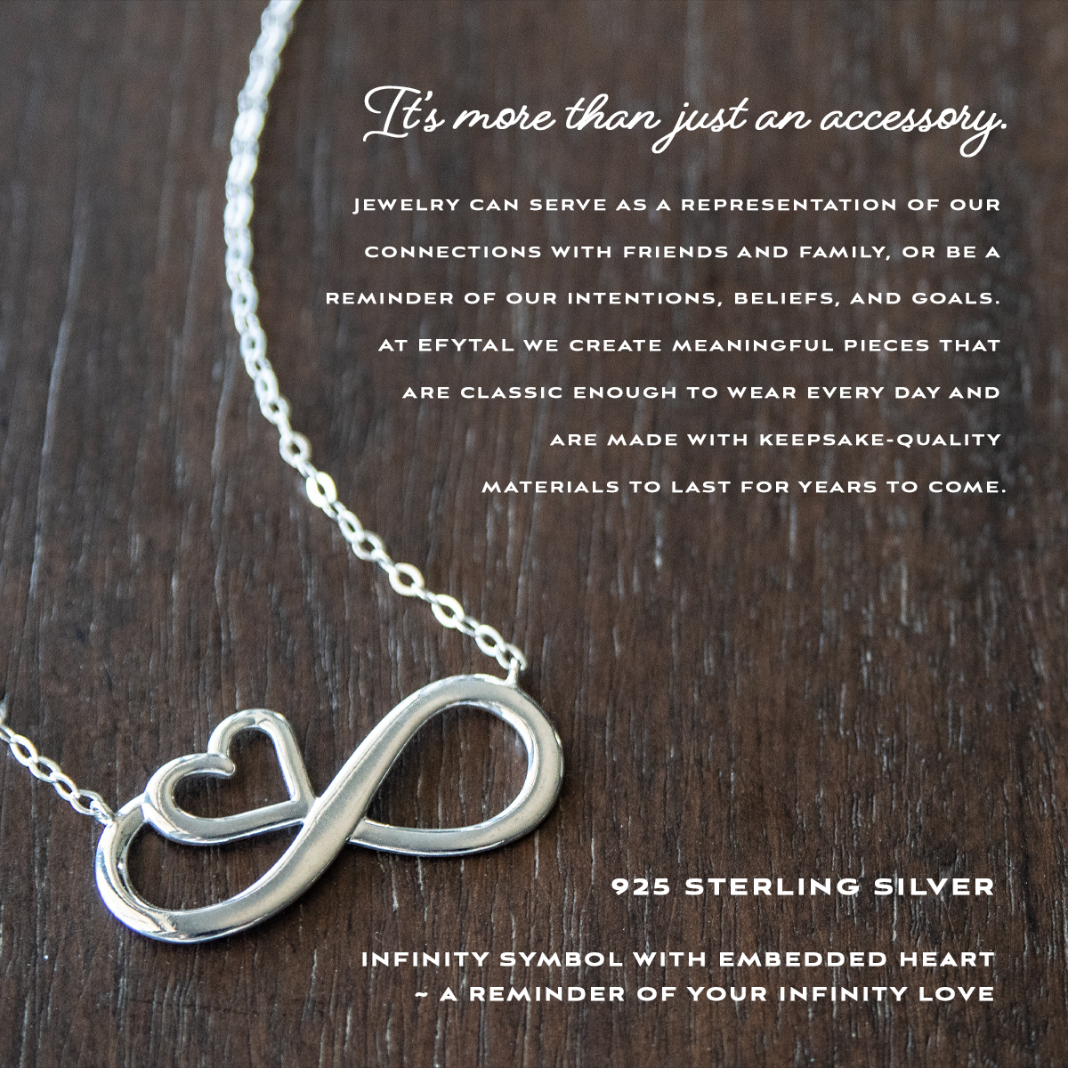 Unbiological Mother & Child Gift • Sterling Silver • Infinity Heart Necklace  • Keepsake Jewelry •