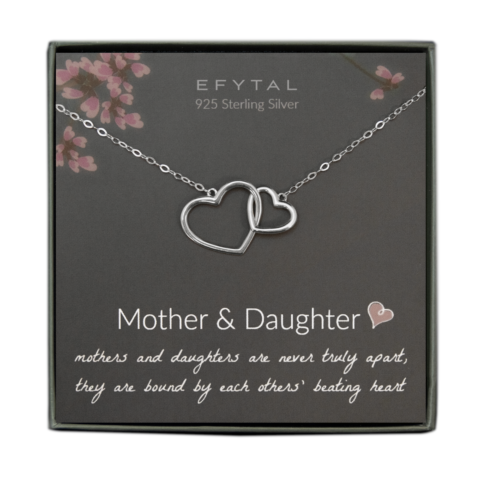 Mother s Day Gift mother daughter interlocking hearts necklace