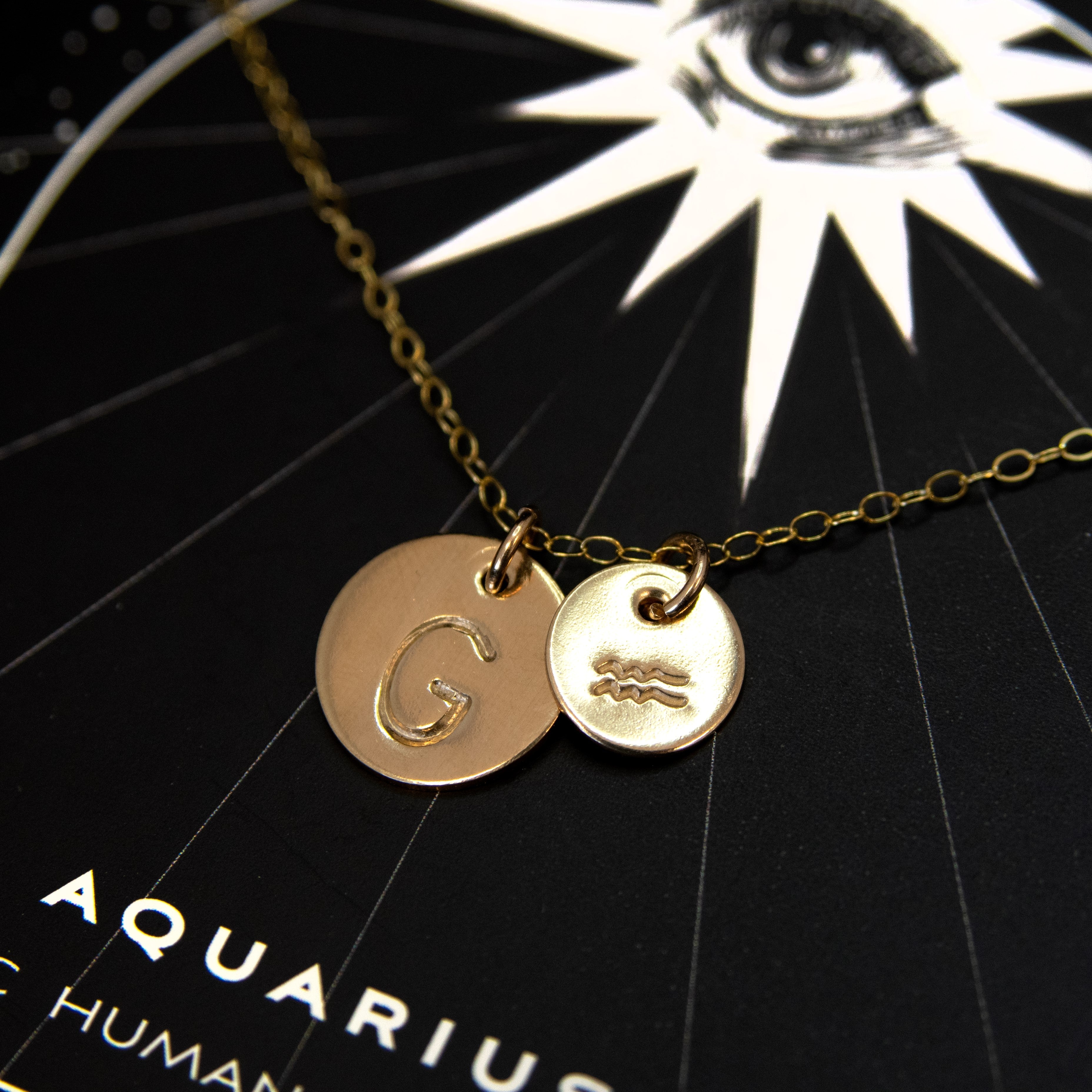 Astral 2.0 Zodiac Necklace with Paperclip Chain – T H E L I N E