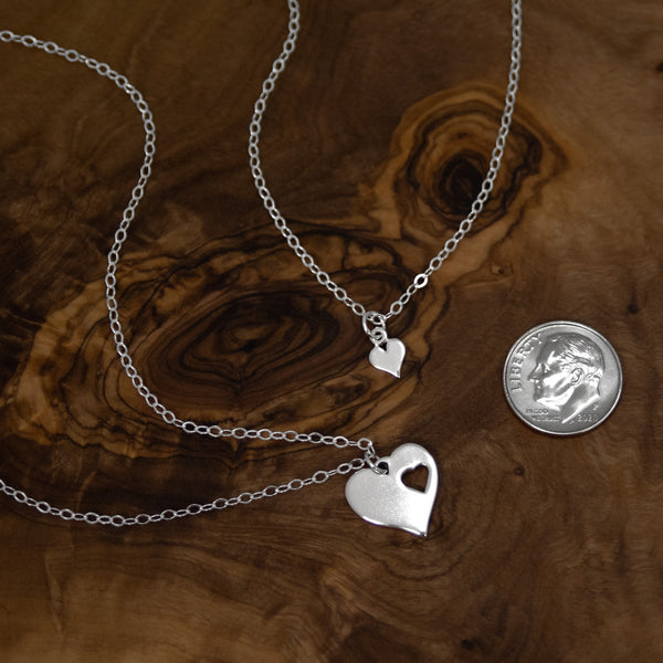 Mother And Daughter Heart Necklace Women Love 