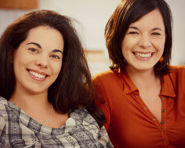josie connected ring necklace, silver • sister, no matter where