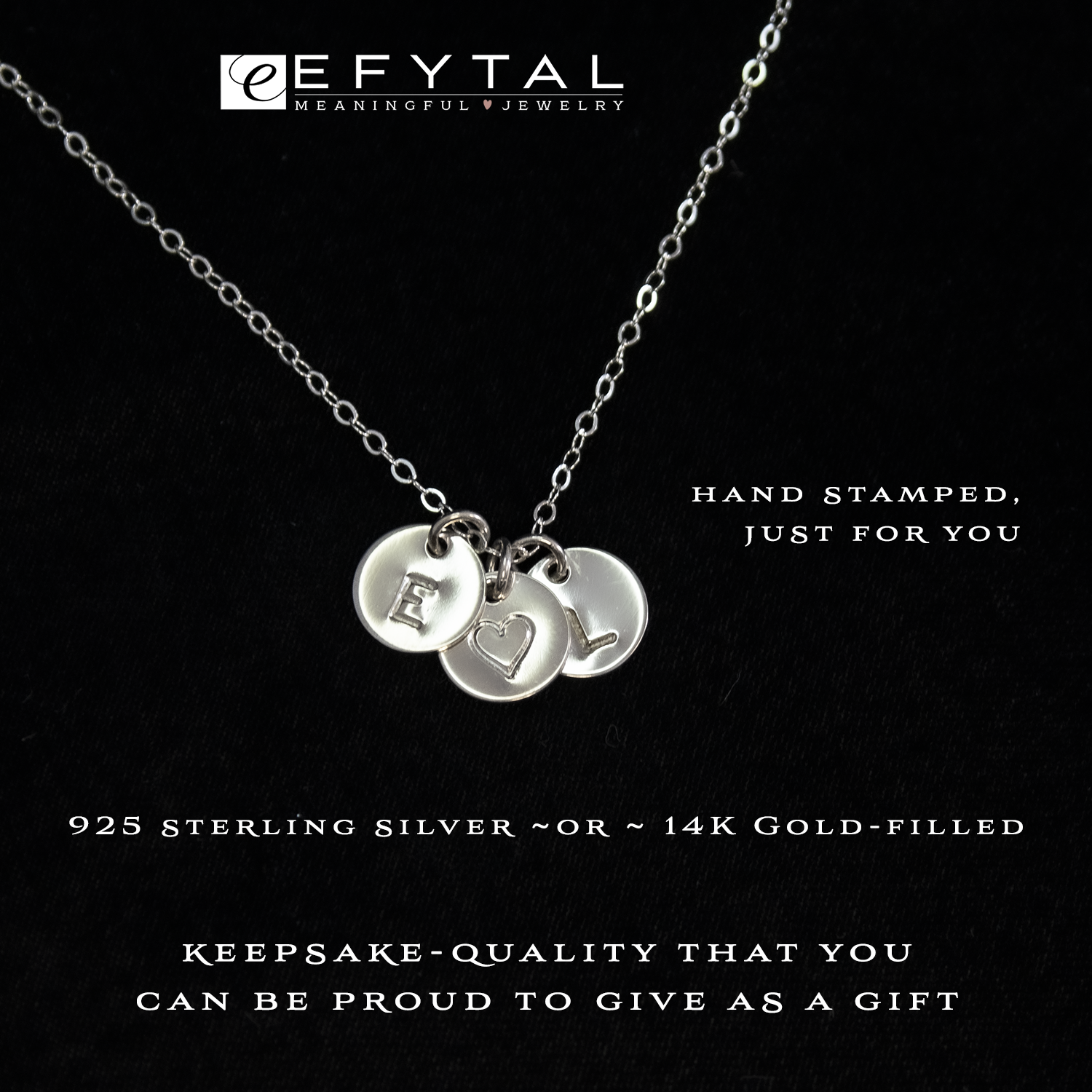 Charm necklace 2025 with children's initials