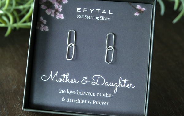 sutton paperclip earrings • mother & daughter