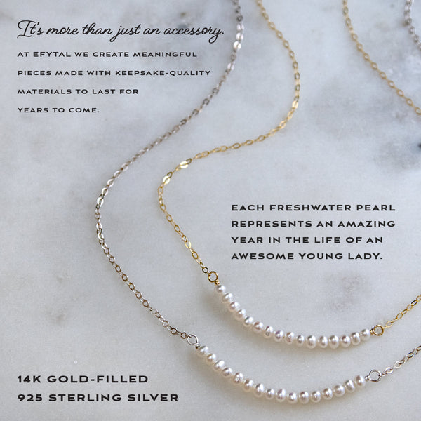 sydney pearl necklace • birthday girl