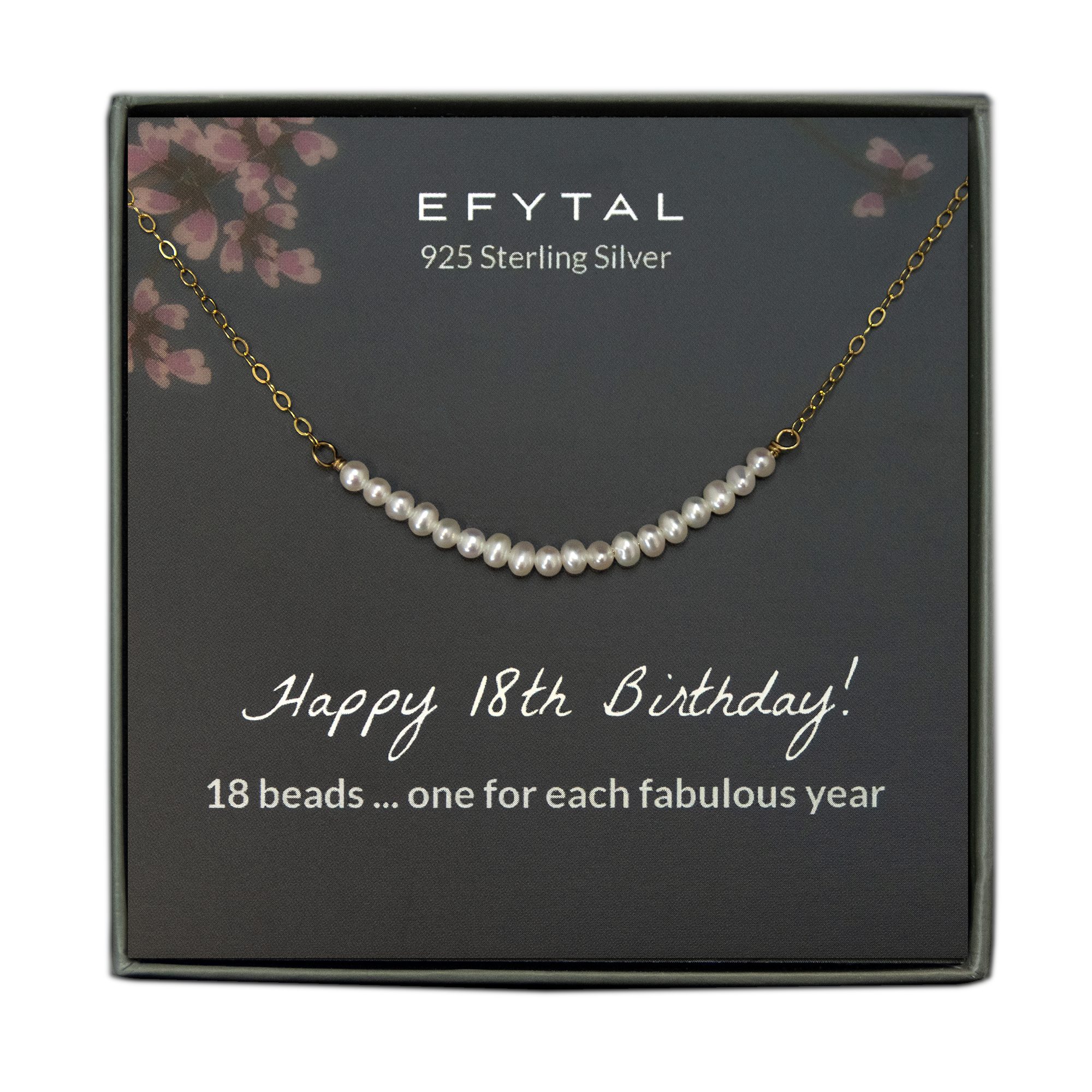 Gold 18th 2025 birthday necklace
