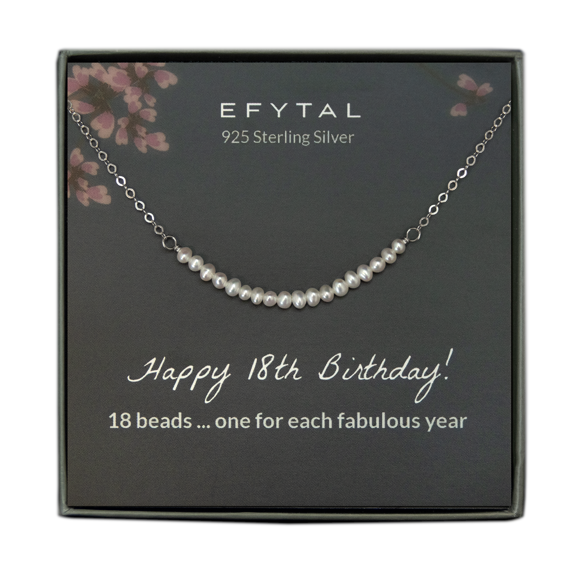 Sterling silver store 18th birthday necklace